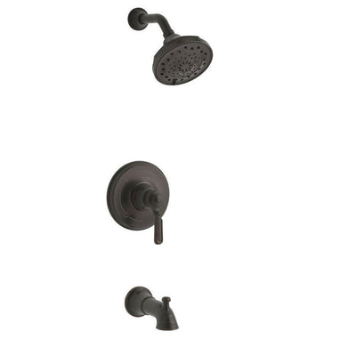 Worth 1-Handle 3-Spray Tub and Shower Faucet in Oil-Rubbed Bronze (Valve Included) - Super Arbor