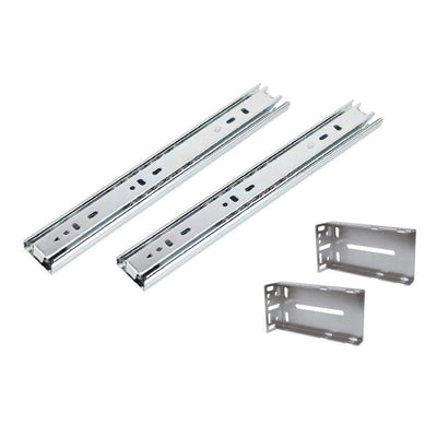 18 in. Full Extension Ball Bearing Side Mount Drawer Slide Set with Rear Bracket (4-Pair) - Super Arbor