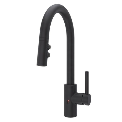 Stellen Single-Handle Electronic Pull-Down Sprayer Kitchen Faucet with React Touchless Technology in Black - Super Arbor