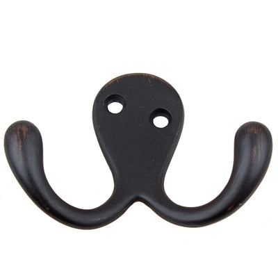 2 in. Oil Rubbed Bronze Octopus Double Hooks (10-Pack) - Super Arbor