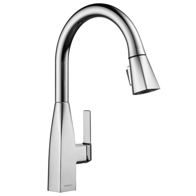 Xander Single-Handle Pull-Down Sprayer Kitchen Faucet in Chrome - Super Arbor