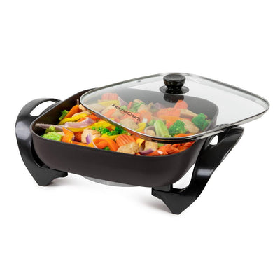 144 sq. in. Black Non-Stick Electric Skillet - Super Arbor