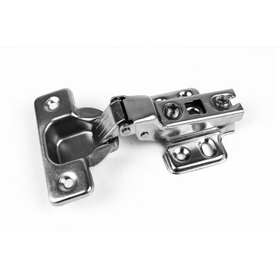 105-Degree 35 mm Half Overlay Frameless Cabinet Hinges with Installation Screws (25-Pairs) - Super Arbor