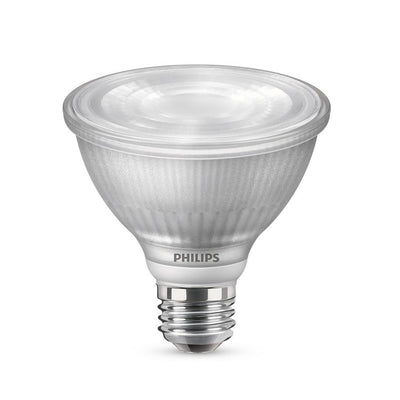 Philips 75-Watt Equivalent PAR30S Dimmable LED Flood Light Bulb with Warm Glow Dimming Effect Bright White (3000K) - Super Arbor