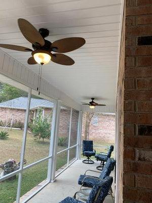 Harbor Breeze Tilghman 44-in Bronze LED Indoor/Outdoor Ceiling Fan (5-Blade) - Super Arbor