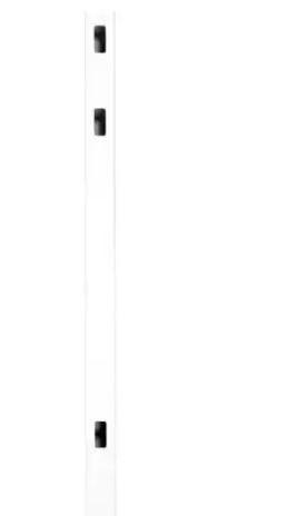 Pro Series 4 in. x 4 in. x 8 ft. White Vinyl Lafayette Spaced Picket Routed End Fence Post - Super Arbor