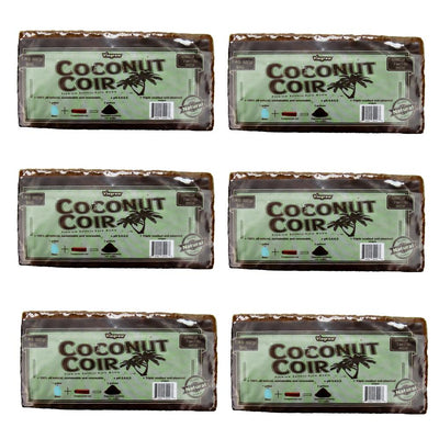 Viagrow 1.4 lbs. Premium Soilless Coconut Coir Brick Grow Media (6-Pack) - Super Arbor