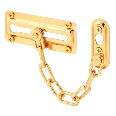 Chain Door Guard, Steel with Brass Finish - Super Arbor