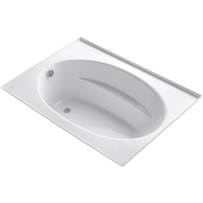 Windward 5 ft. Reversible Drain Bathtub with Four-Sided Integral Flange in White - Super Arbor
