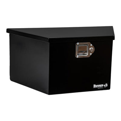 12 in. x 13.25 in. x 26 in. Gloss Black Steel Trailer Tongue Truck Tool Box - Super Arbor