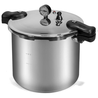 22 qt. Aluminum Pressure Cooker With Built-in Pressure Dial Gauge - Super Arbor