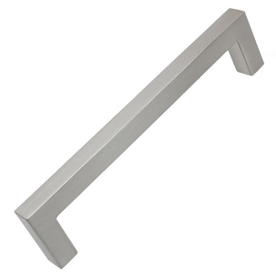 5 in. Center-to-Center Solid Square Slim Satin Nickel Cabinet Bar Pull (10-Pack) - Super Arbor