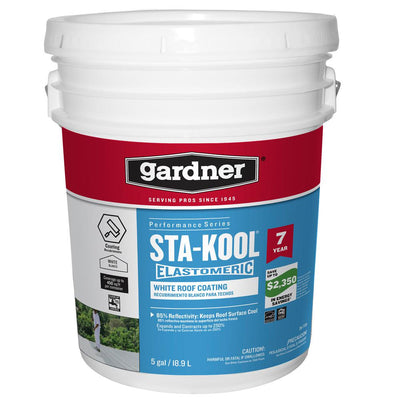 5 Gal. Sta-Kool Elastomeric White Reflective Roof Coating - Super Arbor