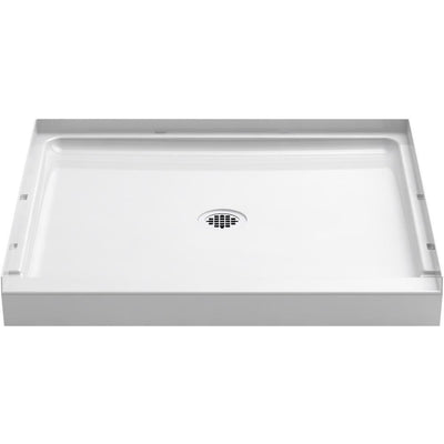 36 in. x 34 in. Single-Threshold Shower Base with Center Drain in White - Super Arbor