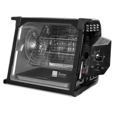 4000 Series 7.5 Qt. Black Rotisserie Oven - Super Arbor