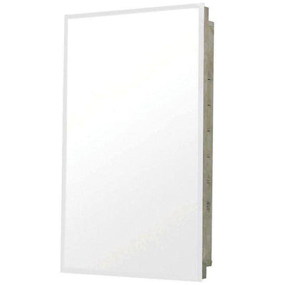 16 in. W x 20 in. H Frameless Stainless Steel Recessed Bathroom Medicine Cabinet - Super Arbor