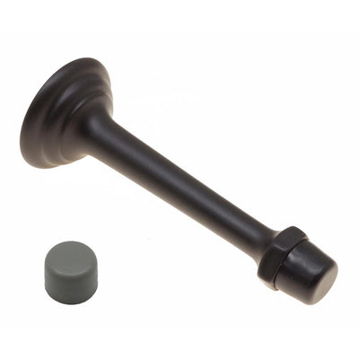 3-3/4 in. Solid Brass Fancy 3-Ring Base Door Stop in Oil-Rubbed Bronze - Super Arbor