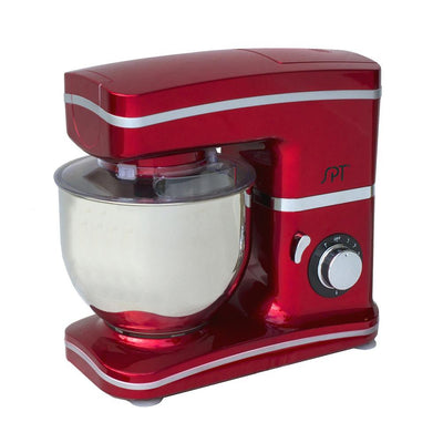 5.5 Qt 8-Speed Tilt Head Red Stand Mixer with Whisk, Kneading Hook and Mixer Blade Attachments - Super Arbor