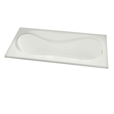 Cocoon 60 in. Acrylic Rectangular Drop-in Bathtub in White - Super Arbor