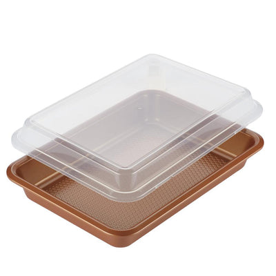 9 in. x 13 in. Copper Bakeware Covered Cake Pan - Super Arbor