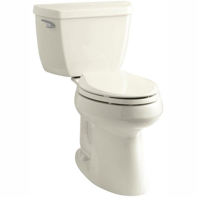 Highline Classic Comfort Height 10 in. Rough-In 2-Piece 1.28 GPF Single Flush Elongated Toilet in Biscuit - Super Arbor