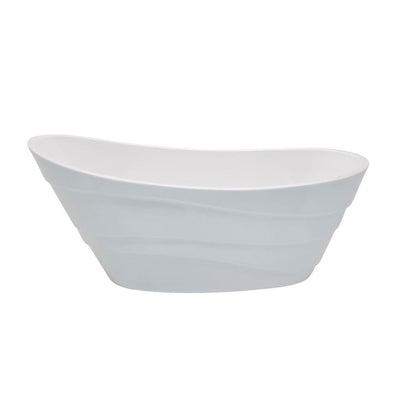 Stratus 5.6 ft. Acrylic Reversible Drain Freestanding Bathtub in Glossy White - Super Arbor