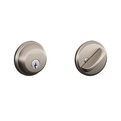 Satin Nickel Single Cylinder Deadbolt - Super Arbor