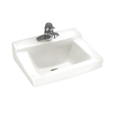 American Standard Declyn Wall Hung Bathroom Sink in White with 4 in. Faucet Holes - Super Arbor