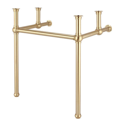 Embassy 30 in. Brass Wash Stand Legs with Satin Brass Connectors and P-Trap Kit - Super Arbor