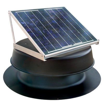 1339 CFM Black Aluminum Solar Powered Attic Fan with Adjustable Solar Panels - Super Arbor