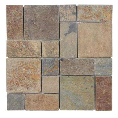 Best Seller
        Jeffrey Court 
    Rust Block Medley 11.75 in. x 11.75 in. x 11.5mm Slate Mosaic Floor and Wall Tile - Super Arbor