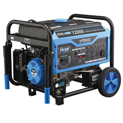 Pulsar 12,000-Watt/9,500-Watt Dual Fuel Gasoline/Propane Powered Electric/Recoil Start Portable Generator 457cc CARB Compliant - Super Arbor