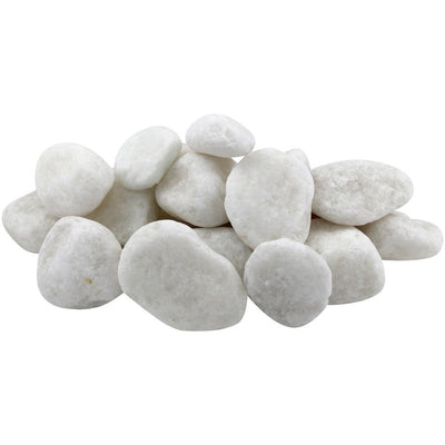 Rain Forest 2 in. to 3 in. 30 lb. Large Snow White Pebbles - Super Arbor