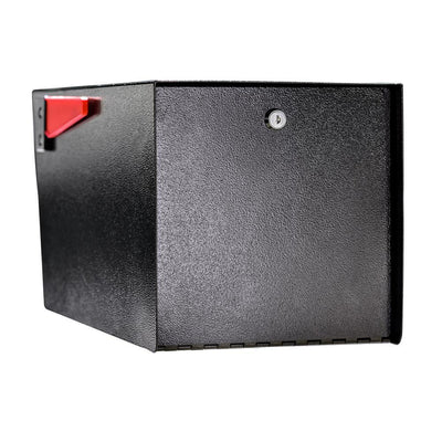 Street Safe Latitude Front/Rear Locking Black Post Mount Mailbox with High Security Reinforced Patented Locking System - Super Arbor