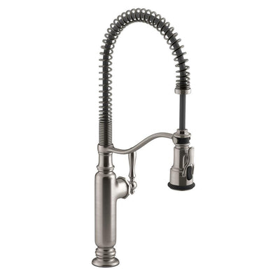 Tournant Single-Handle Pull-Down Sprayer Kitchen Faucet in Vibrant Stainless - Super Arbor