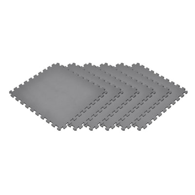 Norsk Gray 24 in. x 24 in. EVA Foam Non-Toxic Solid Color Interlocking Tiles (168 sq. ft. - 42 tiles)