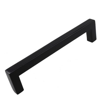5 in. Matte Black Solid Square Slim Cabinet Drawer Bar Pulls (10-Pack) - Super Arbor
