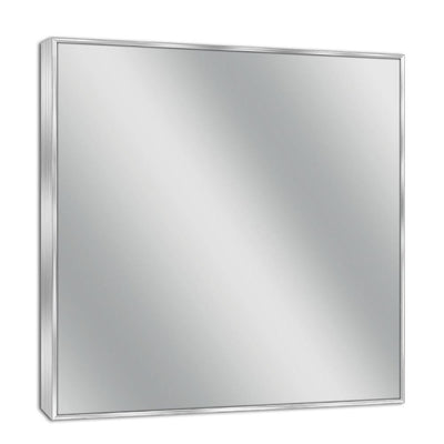 30 in. W x 36 in. H Spectrum Metal Framed Wall Mirror in Brush Nickel - Super Arbor