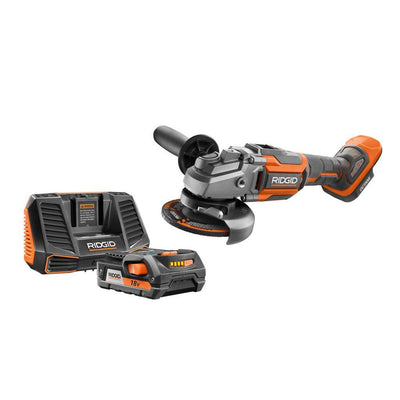 18-Volt OCTANE 4-1/2 in. Angle Grinder with 18-Volt Lithium-Ion 2.0 Ah Battery and Charger Kit