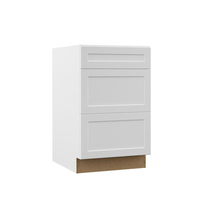 Designer Series Melvern Assembled 21x34.5x21 in. Bathroom Vanity Drawer Base Cabinet in White