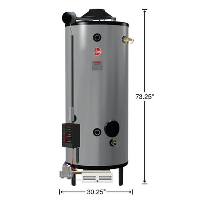 Commercial Universal Heavy Duty 100 Gal. 250K BTU Natural Gas Tank Water Heater - Super Arbor