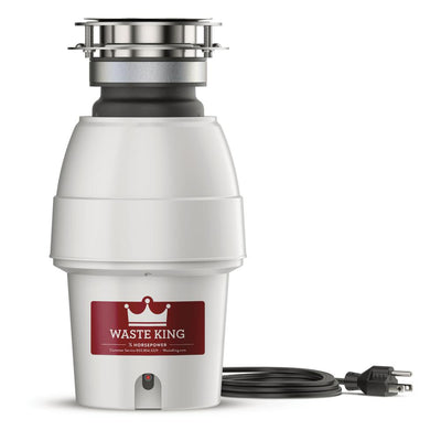 Waste King Legend Series 3/4 HP Professional 3-Bolt Mount Continuous Feed Garbage Disposal