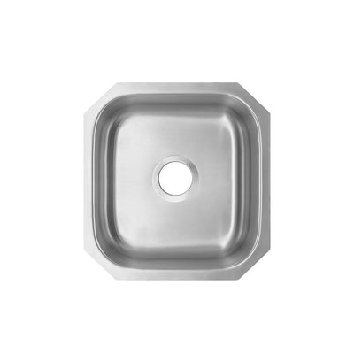 18 Gauge Undermount Stainless Steel 16 in. 0-Hole Bar Single Bowl Kitchen Sink in Brushed Stainless - Super Arbor