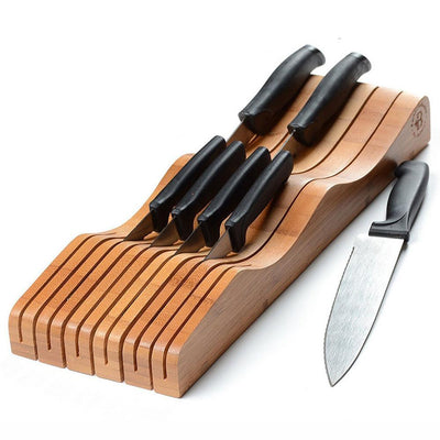 Bamboo Drawer Knife Block - Super Arbor