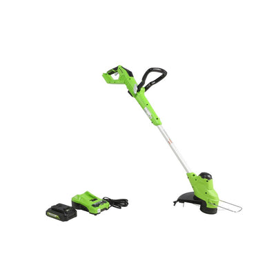 Greenworks 24-Volt 12 in. TORQDRIVE String Trimmer, 2Ah USB Battery and Charger Included ST24B212 - Super Arbor