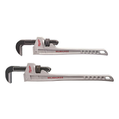 18 in. and 24 in. Aluminum Pipe Wrench Set (2-Tool) - Super Arbor