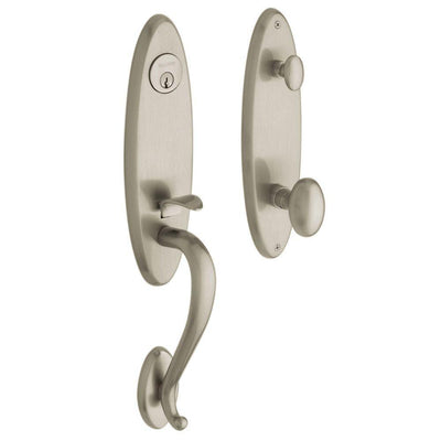 Estate Collection Blakely Single Cylinder Satin Nickel Door Handleset with Door Knob - Super Arbor