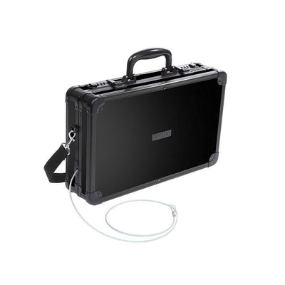 Locking Gun Case with Security Tether and Hard-Sided in Tactical Black - Super Arbor