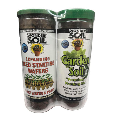 WONDER SOIL Expanding Coco Coir Seed Starting and Garden Living Soil Wafers Combo Pack - Super Arbor