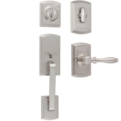 Italian Collection Visconti Dummy Satin Nickel Door Handleset with Sorado Interior - Super Arbor